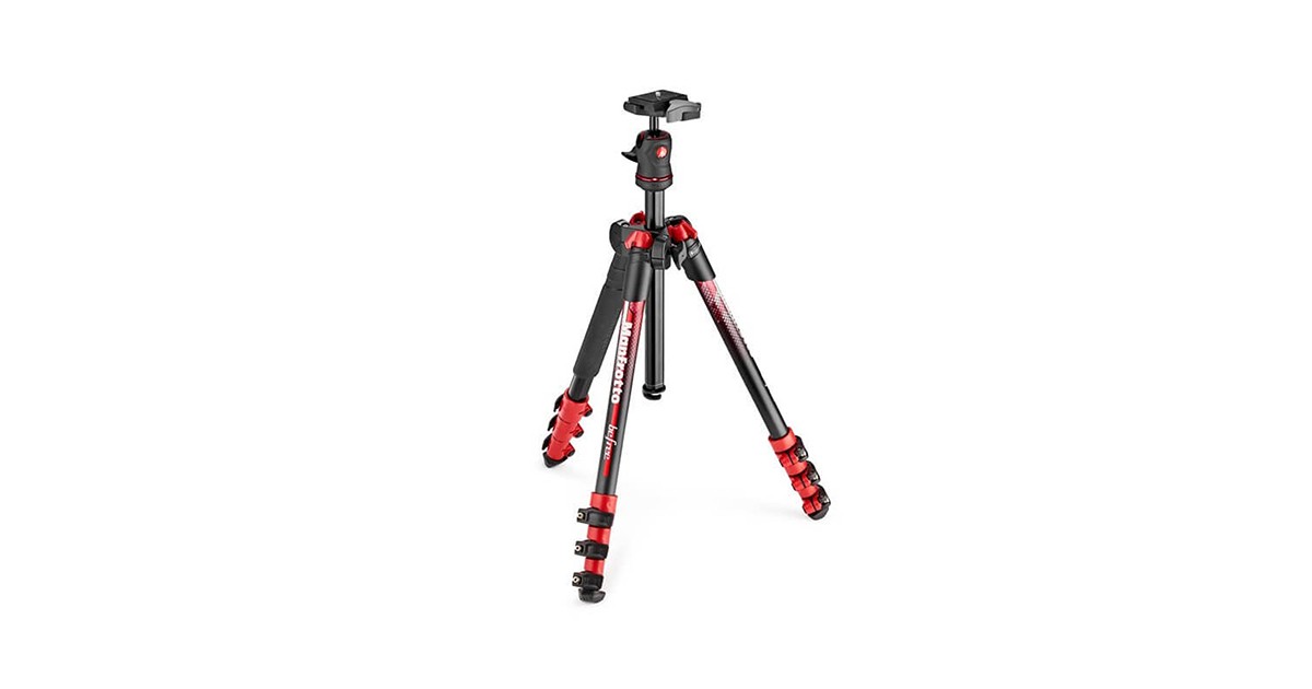 Befree Color Aluminium Travel Tripod Kit Red Advanced Photo Systems