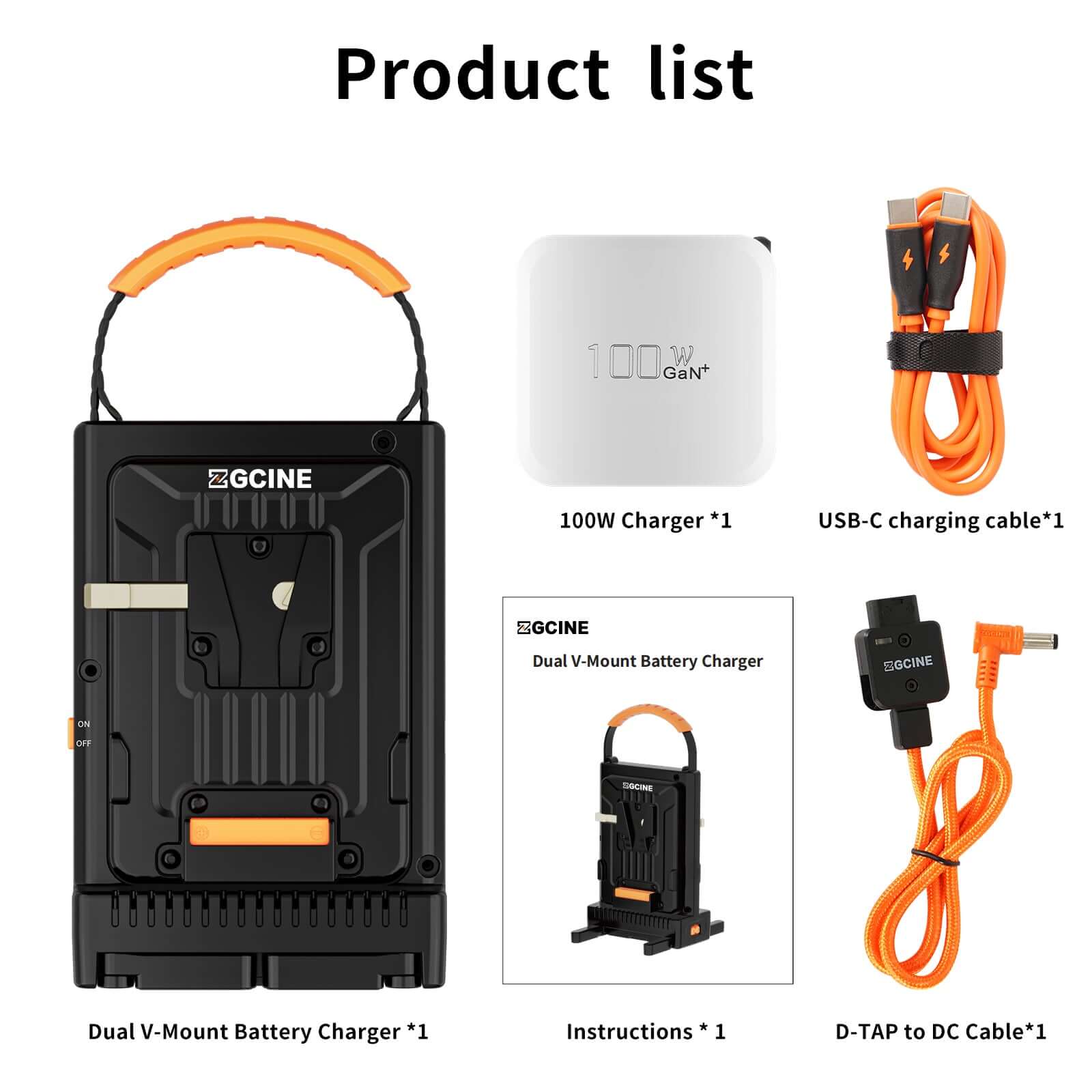 ZGCINE VM-C2 Dual Charger Kit for V-Mount Battery Charger