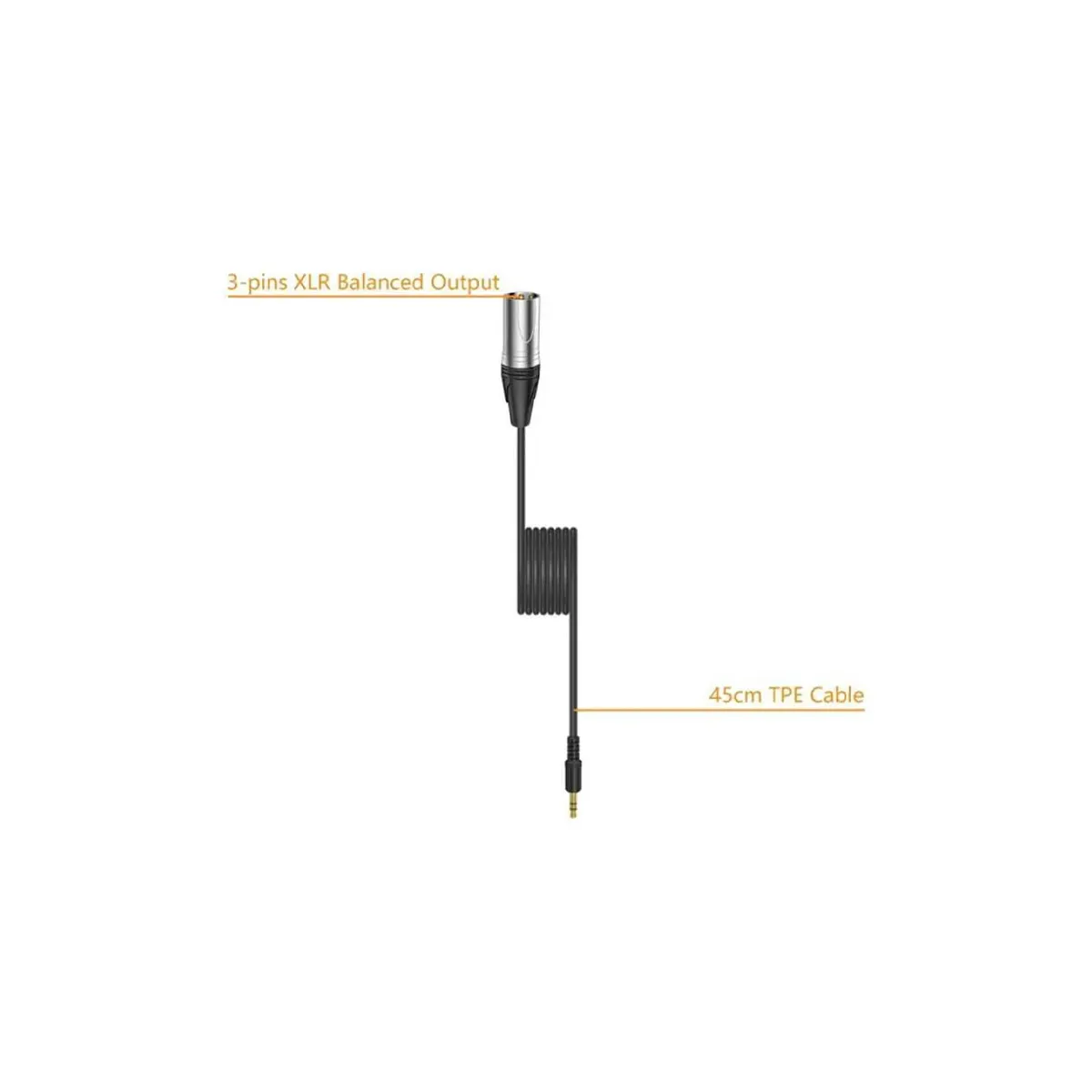 สายสัญญาณ xlr COMICA CVM-D/DL-XLR 3.5mm TRS to XLR Audio Output Cable สายเคเบิ้ลเสียงสำหรับ LavMic ยาว 4.5cm. - Image 2