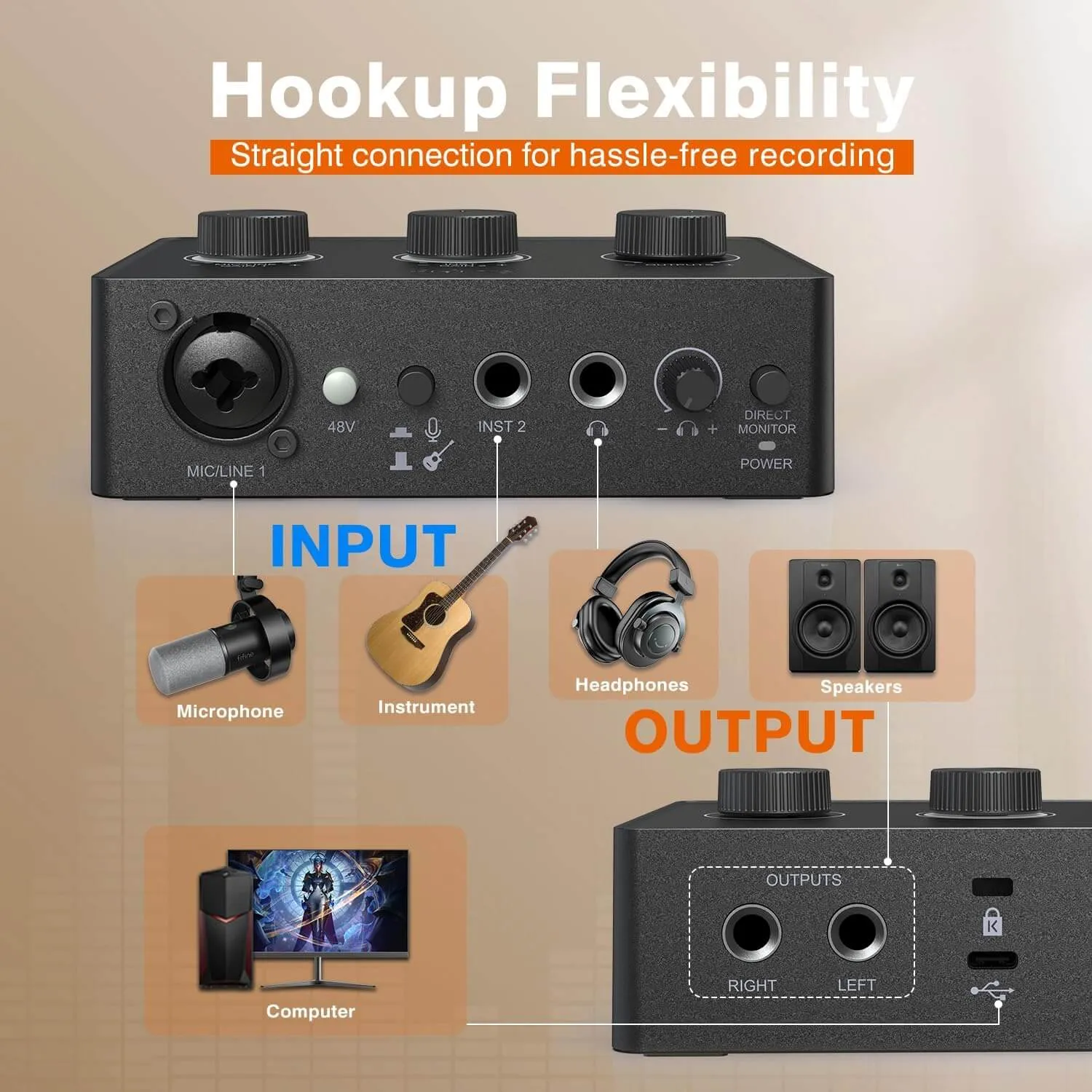 AUDIO INTERFACE ออดิโออินเตอร์เฟส E FIFINE AMPLITANK AMPLI1 AUDIO MIXER