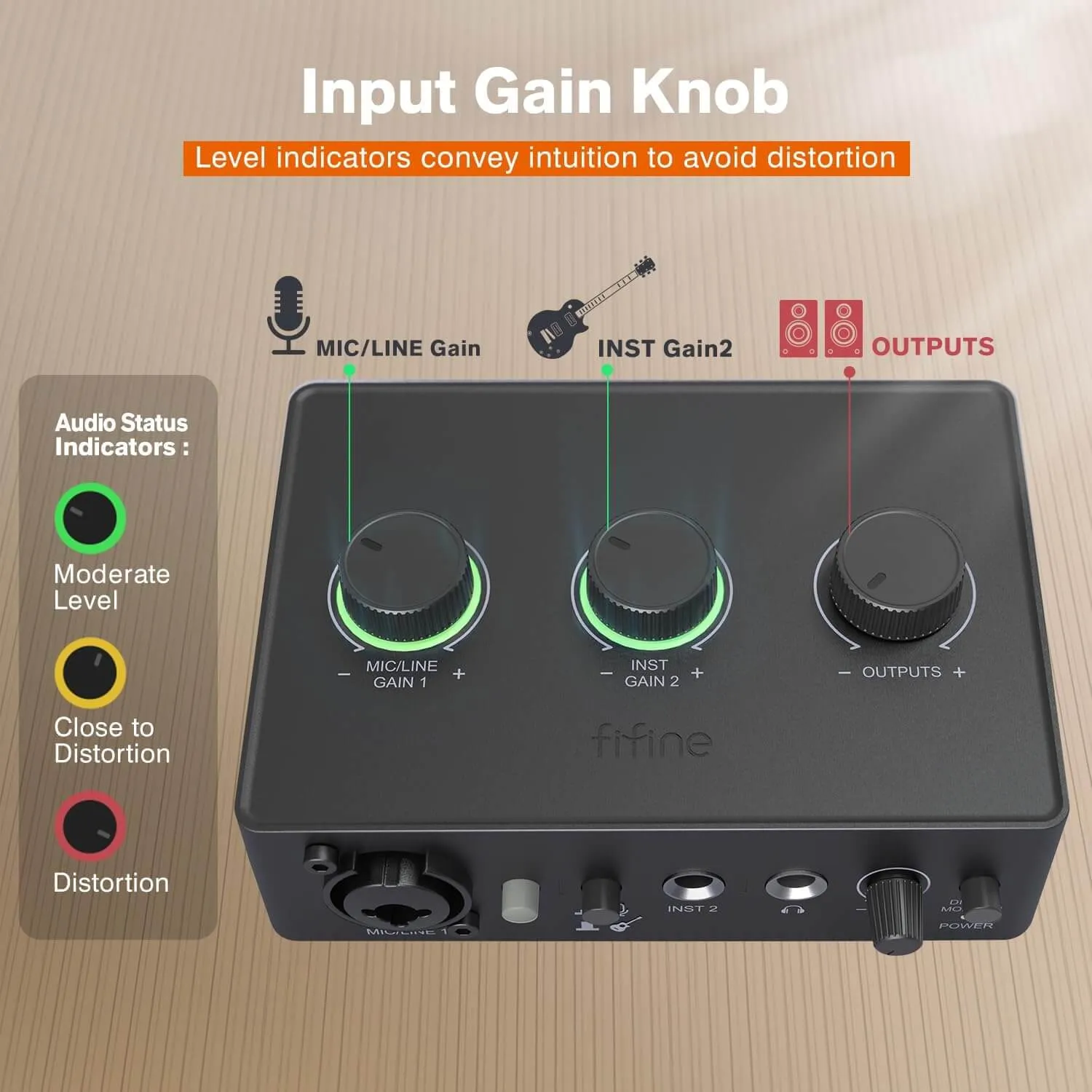 AUDIO INTERFACE ออดิโออินเตอร์เฟส E FIFINE AMPLITANK AMPLI1 AUDIO MIXER