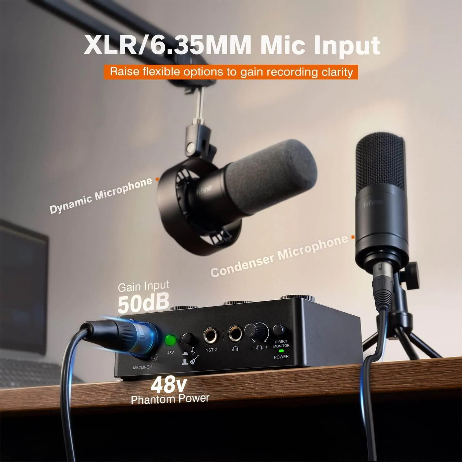 AUDIO INTERFACE ออดิโออินเตอร์เฟส E FIFINE AMPLITANK AMPLI1 AUDIO MIXER