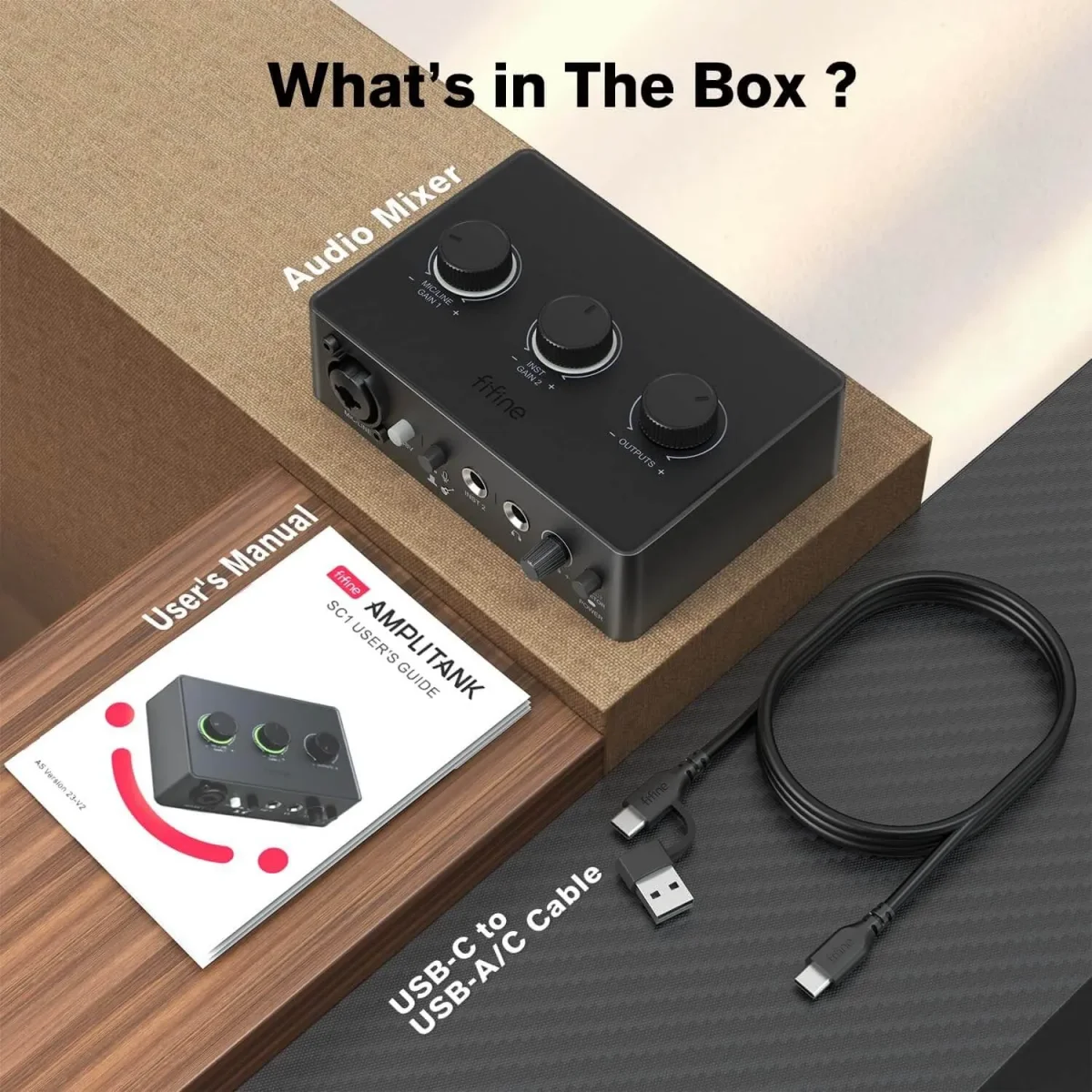 AUDIO INTERFACE ออดิโออินเตอร์เฟส E FIFINE AMPLITANK AMPLI1 AUDIO MIXER