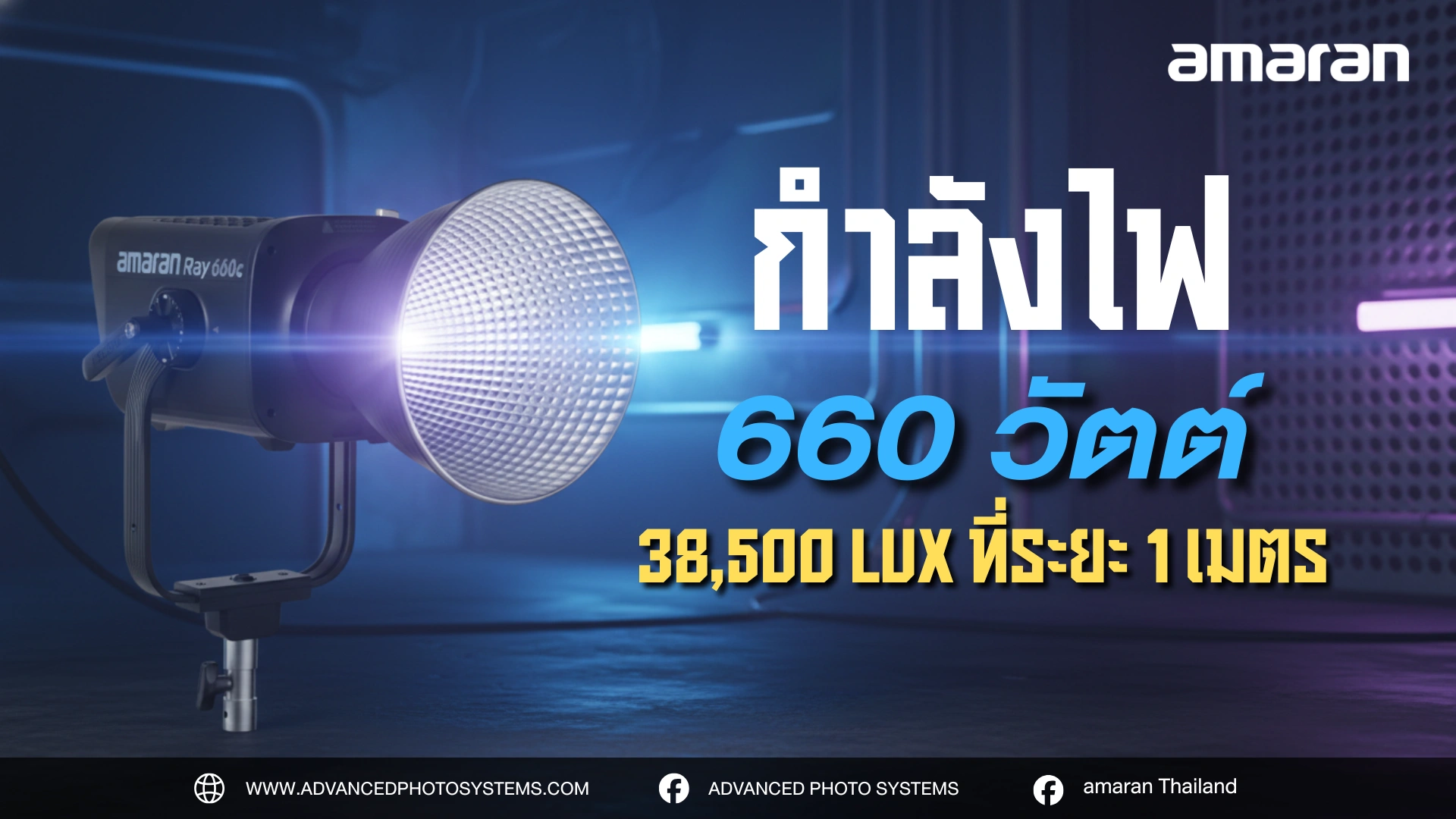 8 ฟีเจอร์เด่น ไฟสตูดิโอ amaran Ray 660c