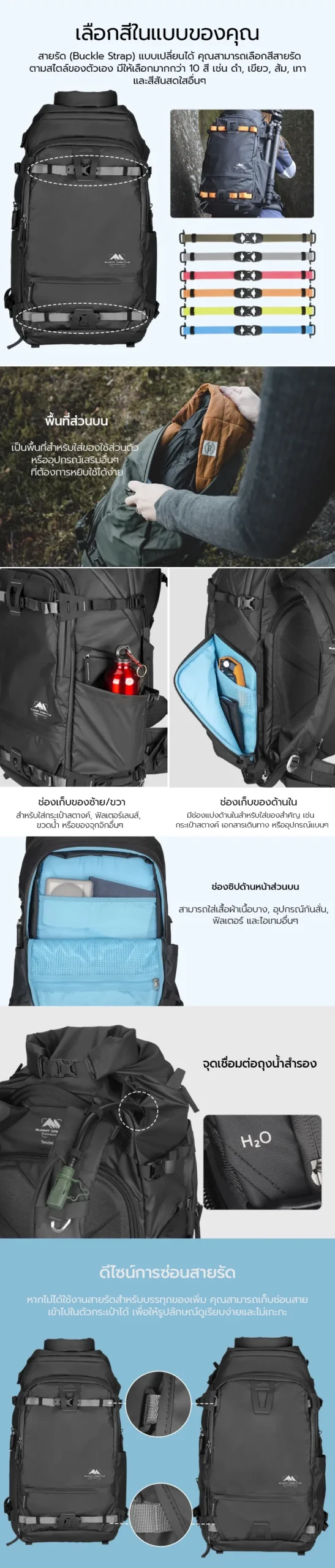 Summit Creative Tenzing Rolltop Camera Backpack