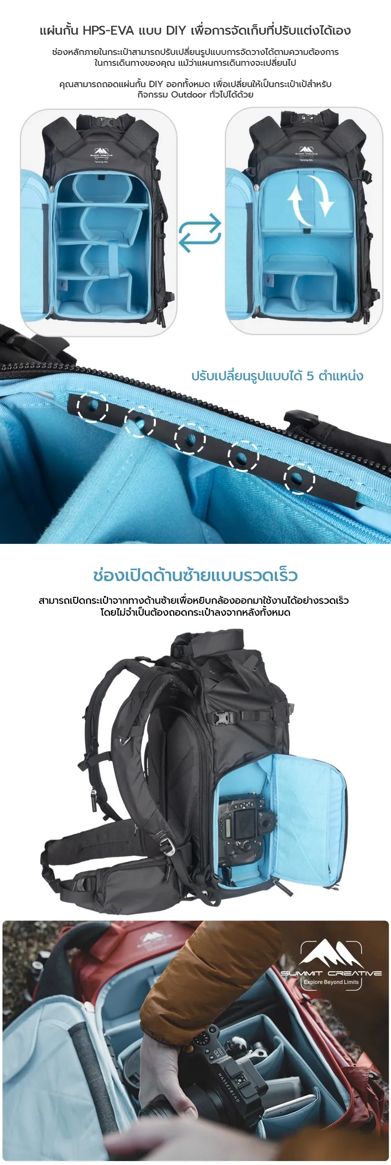 Summit Creative Tenzing Rolltop Camera Backpack