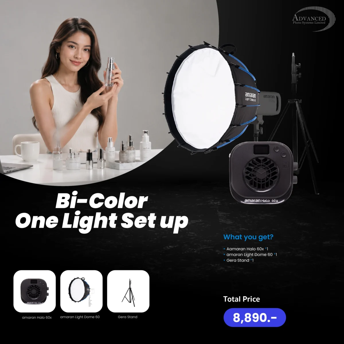 BI-COLOR ONE LIGHT SET UP
