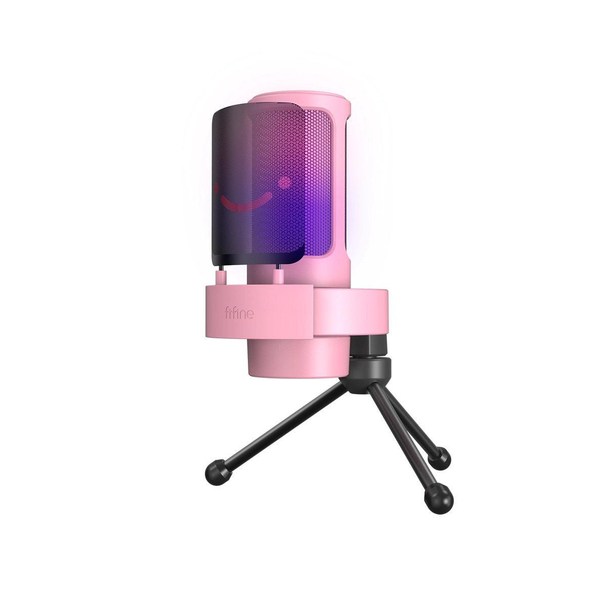 ไมค์คอนเดนเซอร์ FIFINE Ampligame A8V RGB Gaming USB Condenser Microphone (Pink)