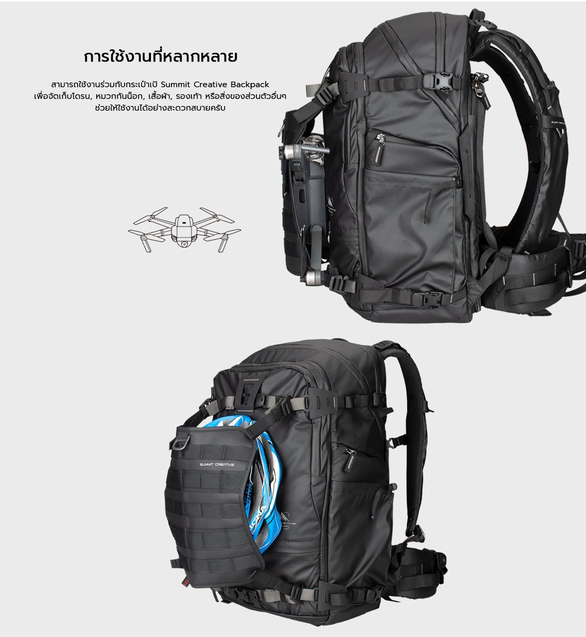 Summit Creative Backpack Expansion Multi-Functional Molle Accessory Plate