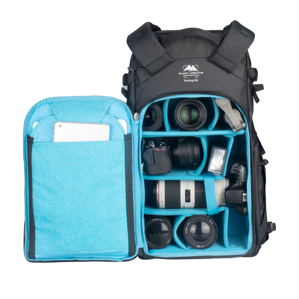 Summit Creative Camera Backpack Zip Top Tenzing 45L