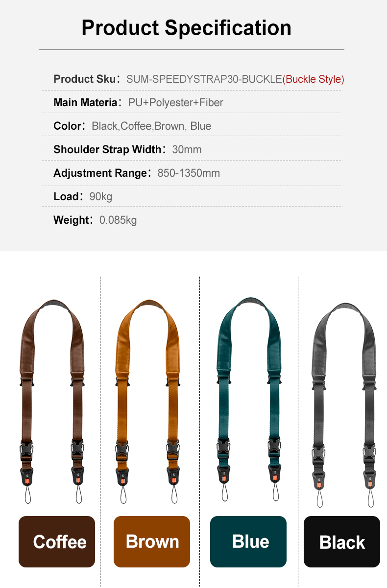 Summit Creative Camera Strap Buckle Adjustment Style